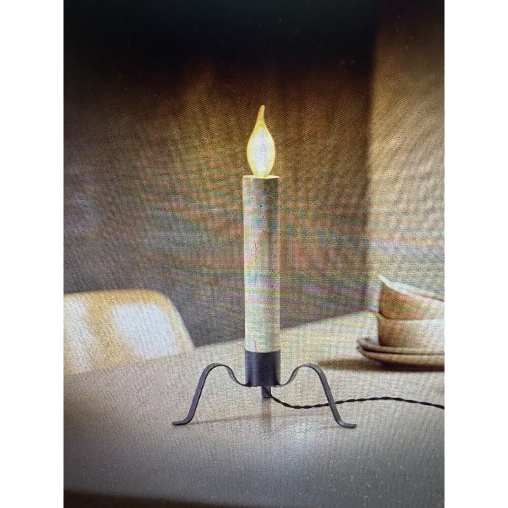Modern Electric Candle Decorative Table Lamp Rustic Lamp,Retro Bedside Wabi-S...